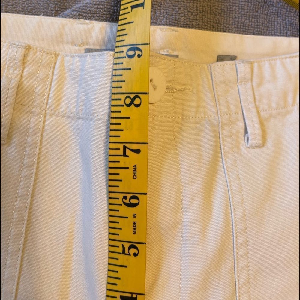 VINCE Straight Leg Cream Cropped Cotton Pants .Size 4 - Picture 8 of 9